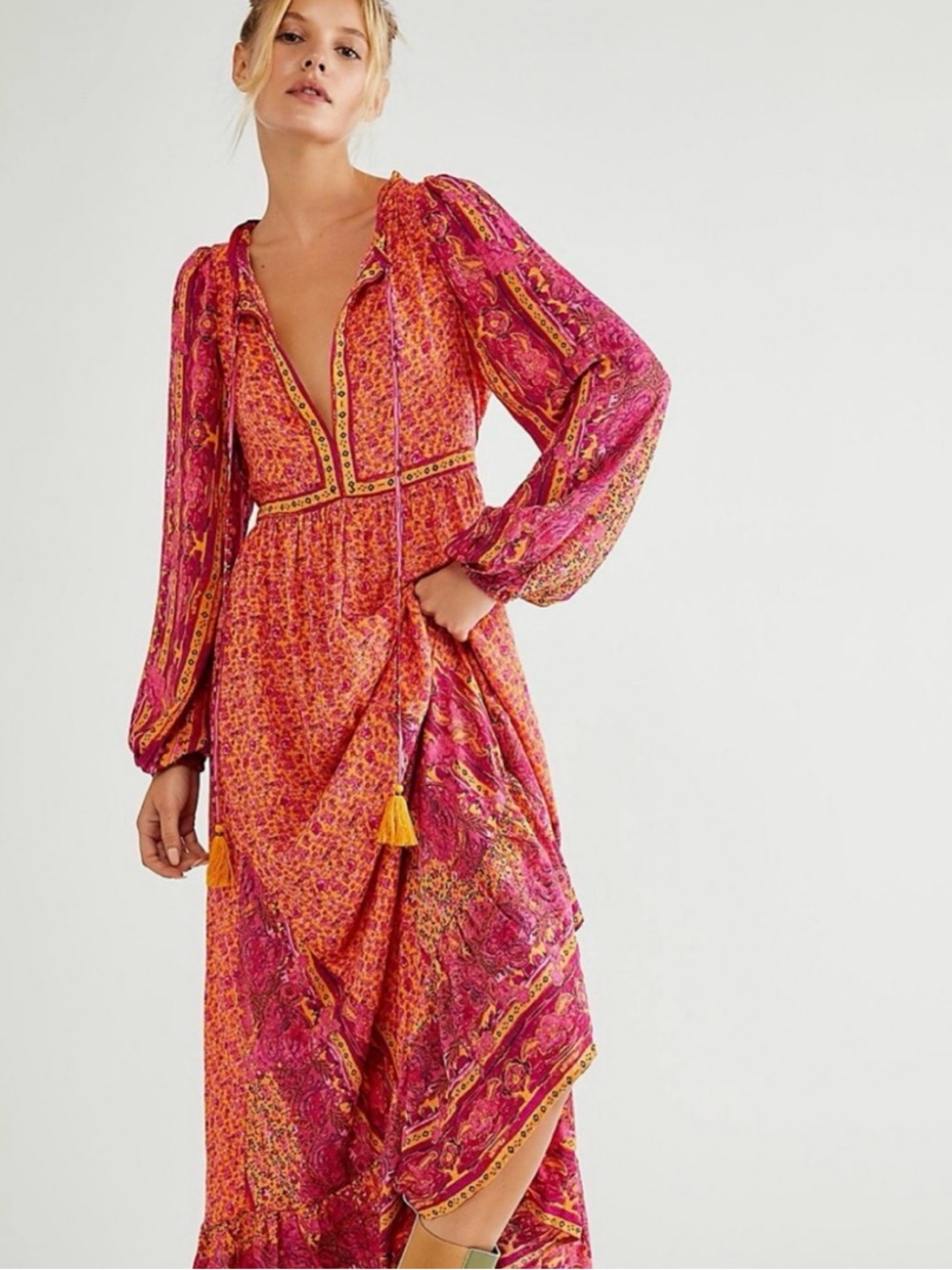 Free People Happy Feelings Midi Dress